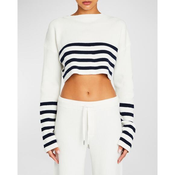 Ser.O.Ya 'Sharlie' White Cotton Sweater Size S